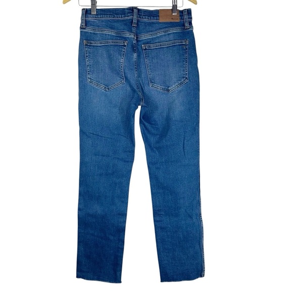 MADEWELL Mid-Rise Stovepipe Ankle Raw Hem Jeans Size 27 - Picture 1 of 9